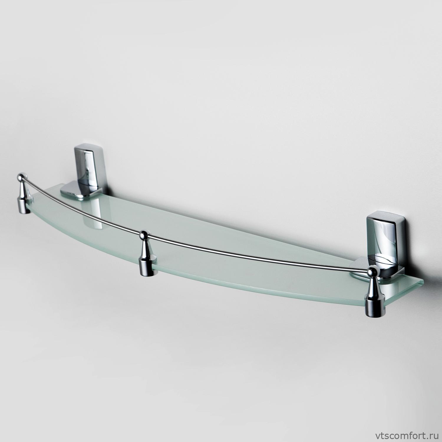 Фото WasserKraft Leine K-5044 (ранее К-5024) Полка стеклянная с бортиком Изображение WasserKraft Leine K-5044 (ранее К-5024) Полка стеклянная с бортиком