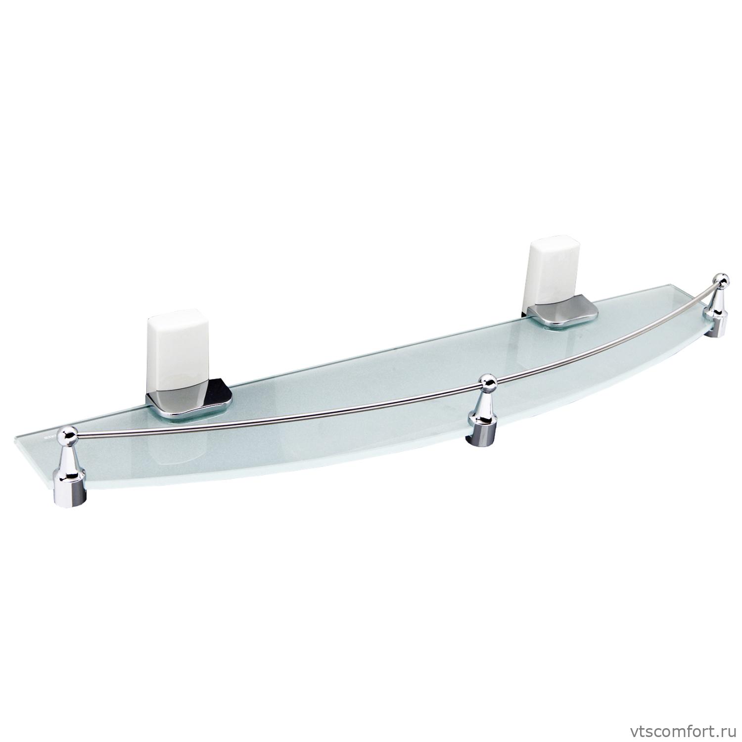 Фото WasserKraft Leine K-5044WHITE (ранее К-5024WHITE) Полка стеклянная с бортиком Изображение WasserKraft Leine K-5044WHITE (ранее К-5024WHITE) Полка стеклянная с бортиком