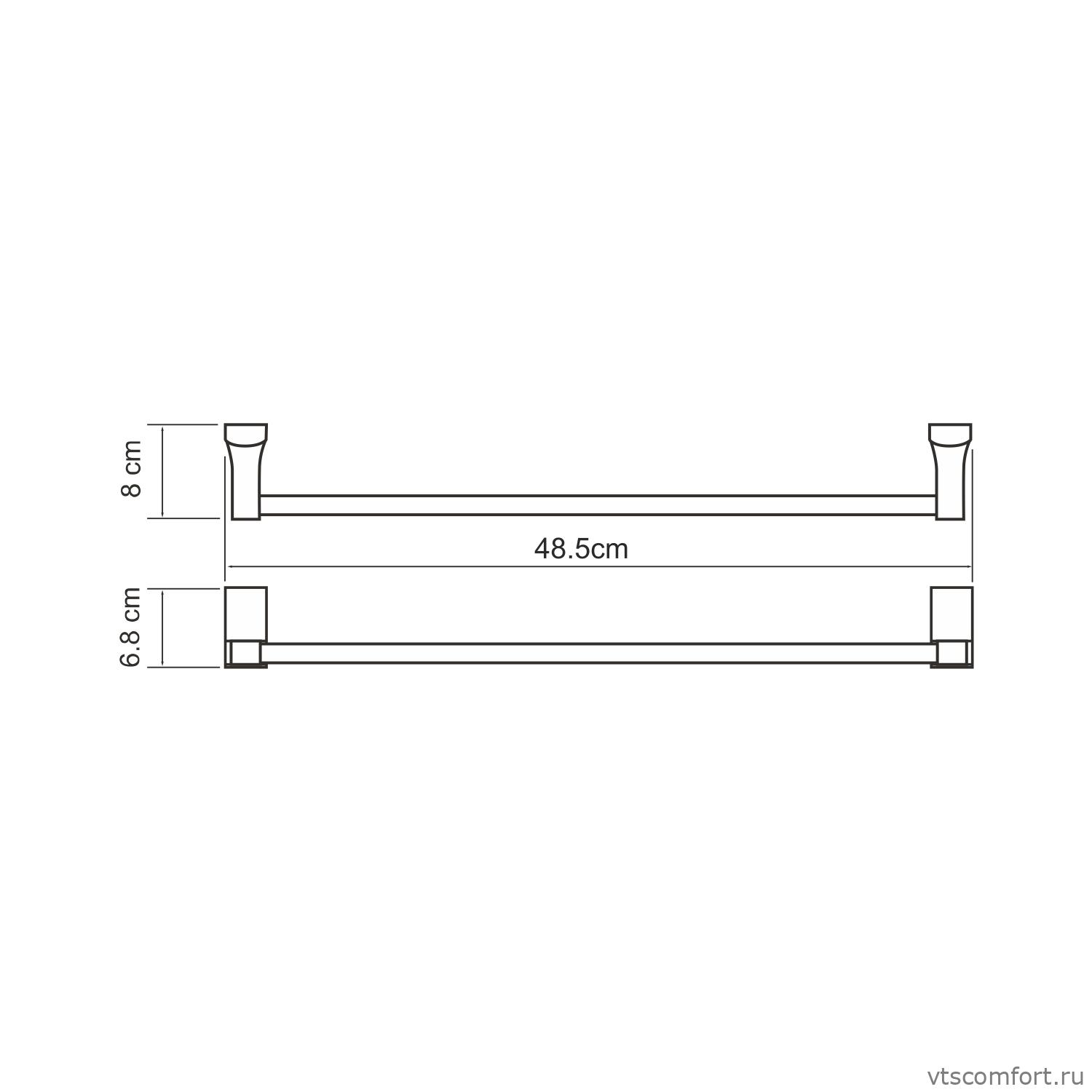 Фото WasserKraft Leine K-5050 Держатель полотенец одинарный Изображение WasserKraft Leine K-5050 Держатель полотенец одинарный