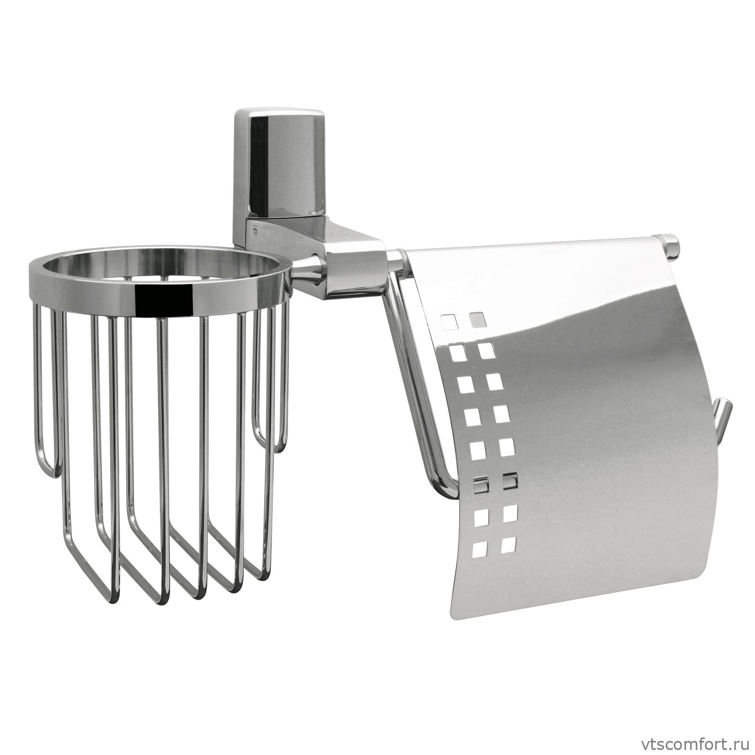 Фото WasserKraft Leine K-5059 Держатель туалетной бумаги и освежителя Изображение WasserKraft Leine K-5059 Держатель туалетной бумаги и освежителя