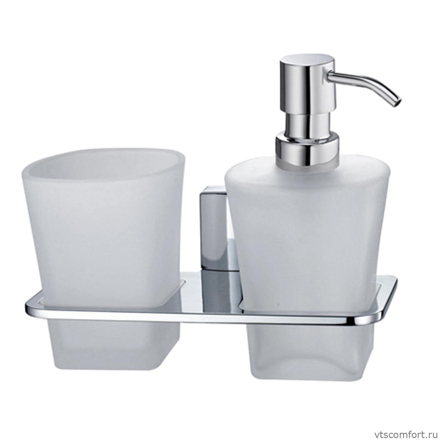 Фото WasserKraft Leine K-5089 Держатель стакана и дозатора Изображение WasserKraft Leine K-5089 Держатель стакана и дозатора