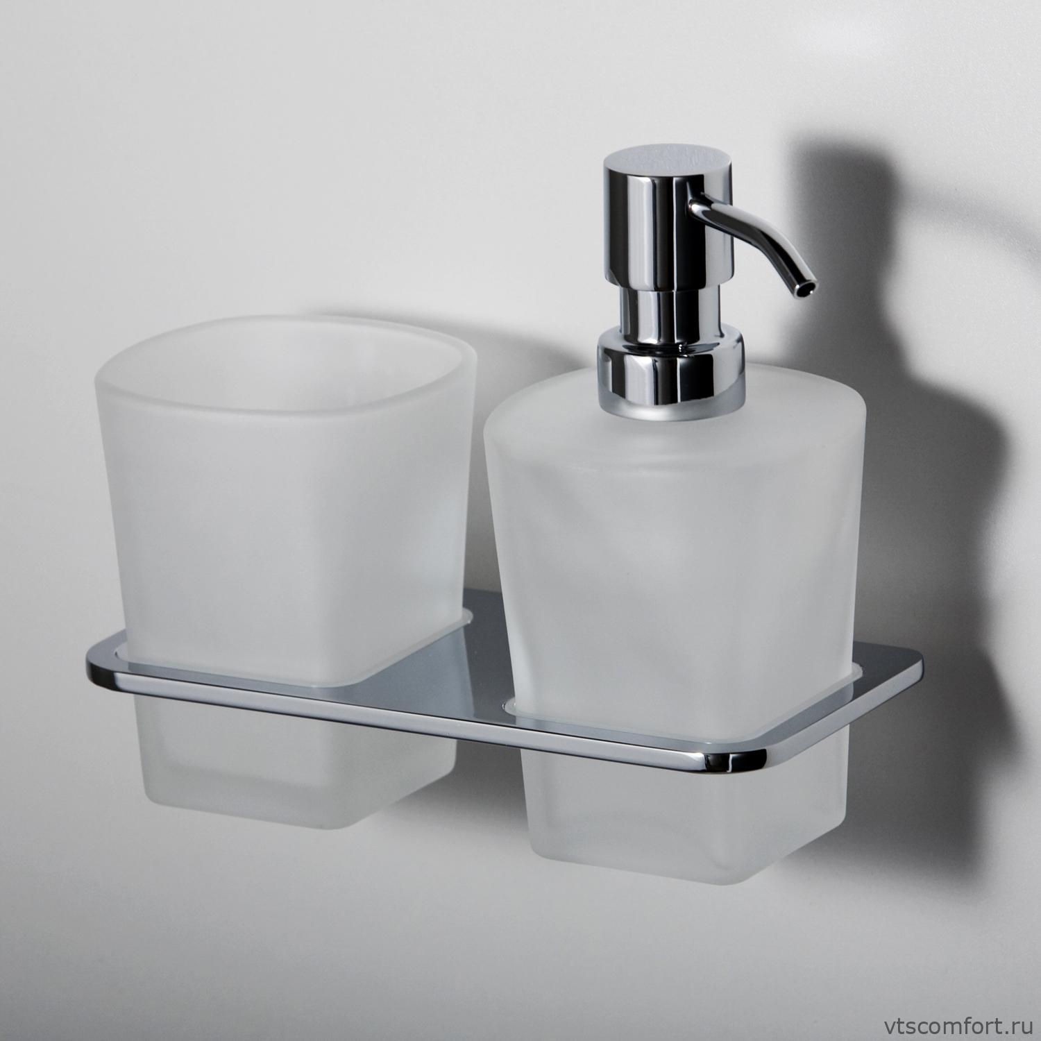 Фото WasserKraft Leine K-5089 Держатель стакана и дозатора Изображение WasserKraft Leine K-5089 Держатель стакана и дозатора