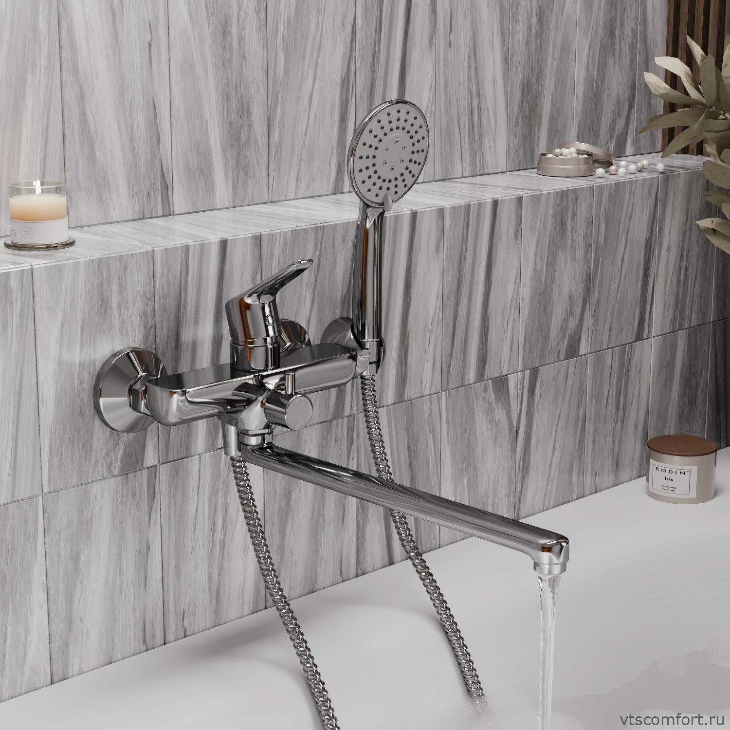 Фото WasserKraft Lippe 4502L Смеситель для ванны с длинным изливом Изображение WasserKraft Lippe 4502L Смеситель для ванны с длинным изливом