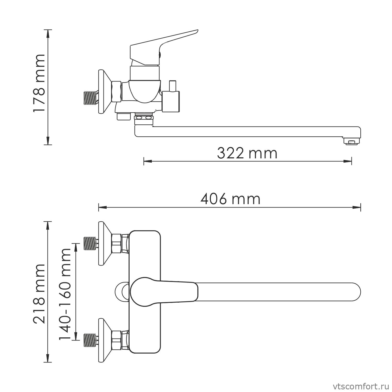 Фото WasserKraft Lippe 4502L Смеситель для ванны с длинным изливом Изображение WasserKraft Lippe 4502L Смеситель для ванны с длинным изливом