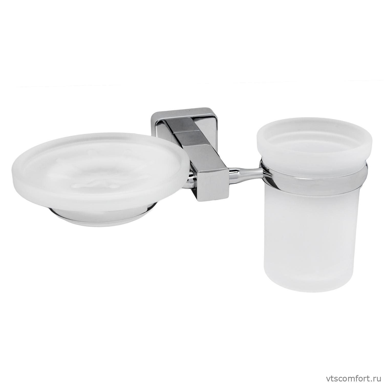 Фото WasserKraft Lippe K-6526 Держатель стакана и мыльницы Изображение WasserKraft Lippe K-6526 Держатель стакана и мыльницы