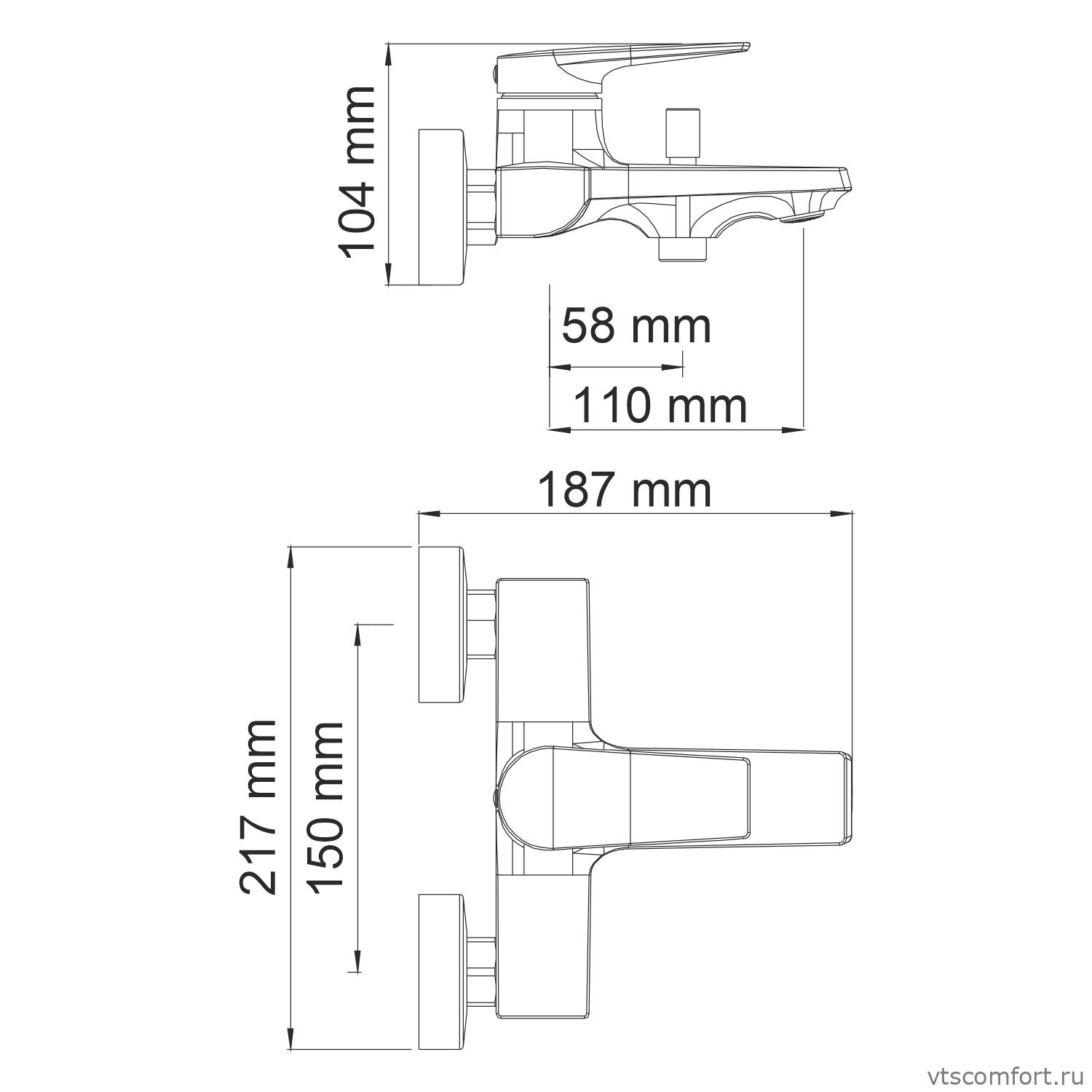Фото WasserKraft Lopau 3201 Смеситель для ванны с коротким изливом Изображение WasserKraft Lopau 3201 Смеситель для ванны с коротким изливом
