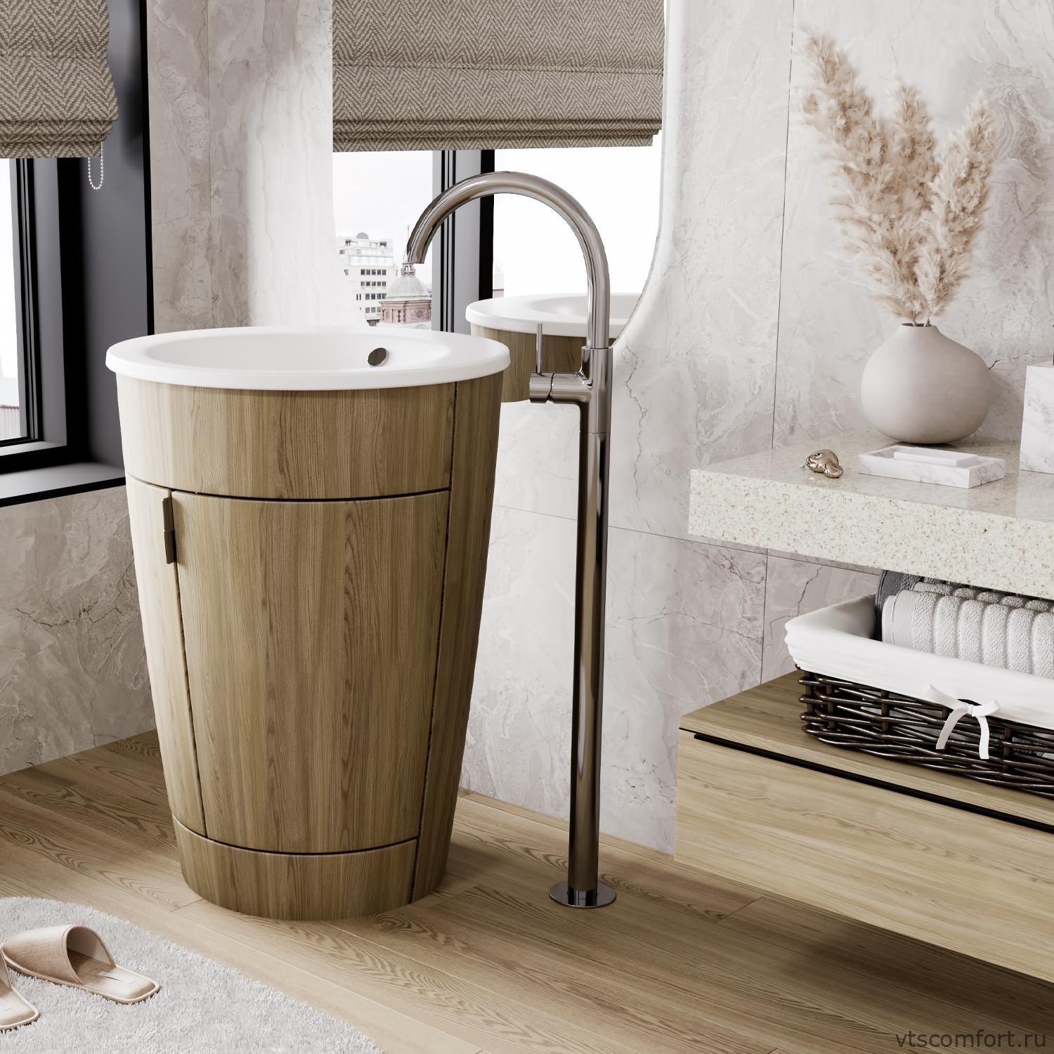 Фото WasserKraft Main 4153 Напольный смеситель для раковины Изображение WasserKraft Main 4153 Напольный смеситель для раковины