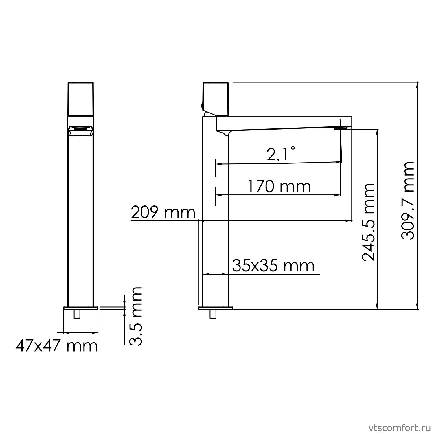 Фото WasserKraft Naab 8603H Смеситель для  умывальника Изображение WasserKraft Naab 8603H Смеситель для  умывальника