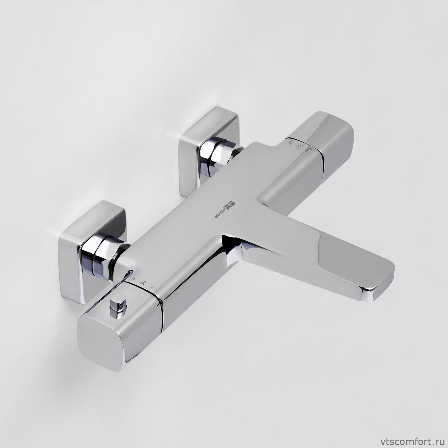 Фото WasserKraft Naab 8611 Thermo Смеситель для ванны и душа с термостатом Изображение WasserKraft Naab 8611 Thermo Смеситель для ванны и душа с термостатом