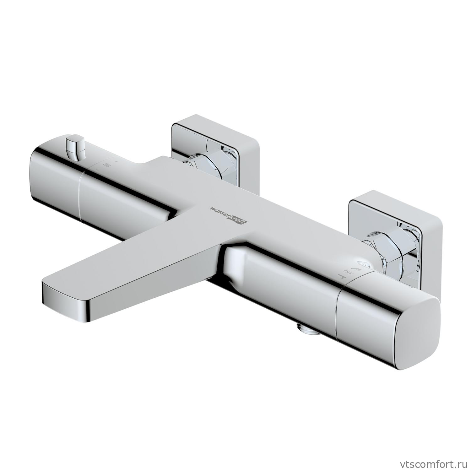 Фото WasserKraft Naab 8611 Thermo Смеситель для ванны и душа с термостатом Изображение WasserKraft Naab 8611 Thermo Смеситель для ванны и душа с термостатом