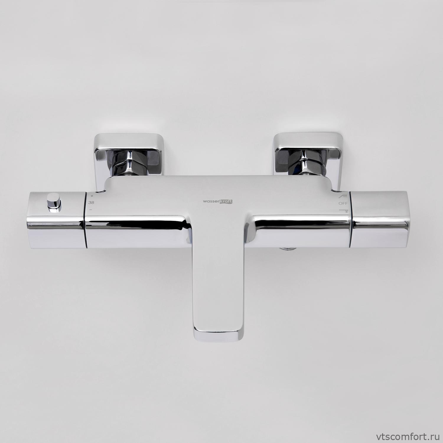 Фото WasserKraft Naab 8611 Thermo Смеситель для ванны и душа с термостатом Изображение WasserKraft Naab 8611 Thermo Смеситель для ванны и душа с термостатом