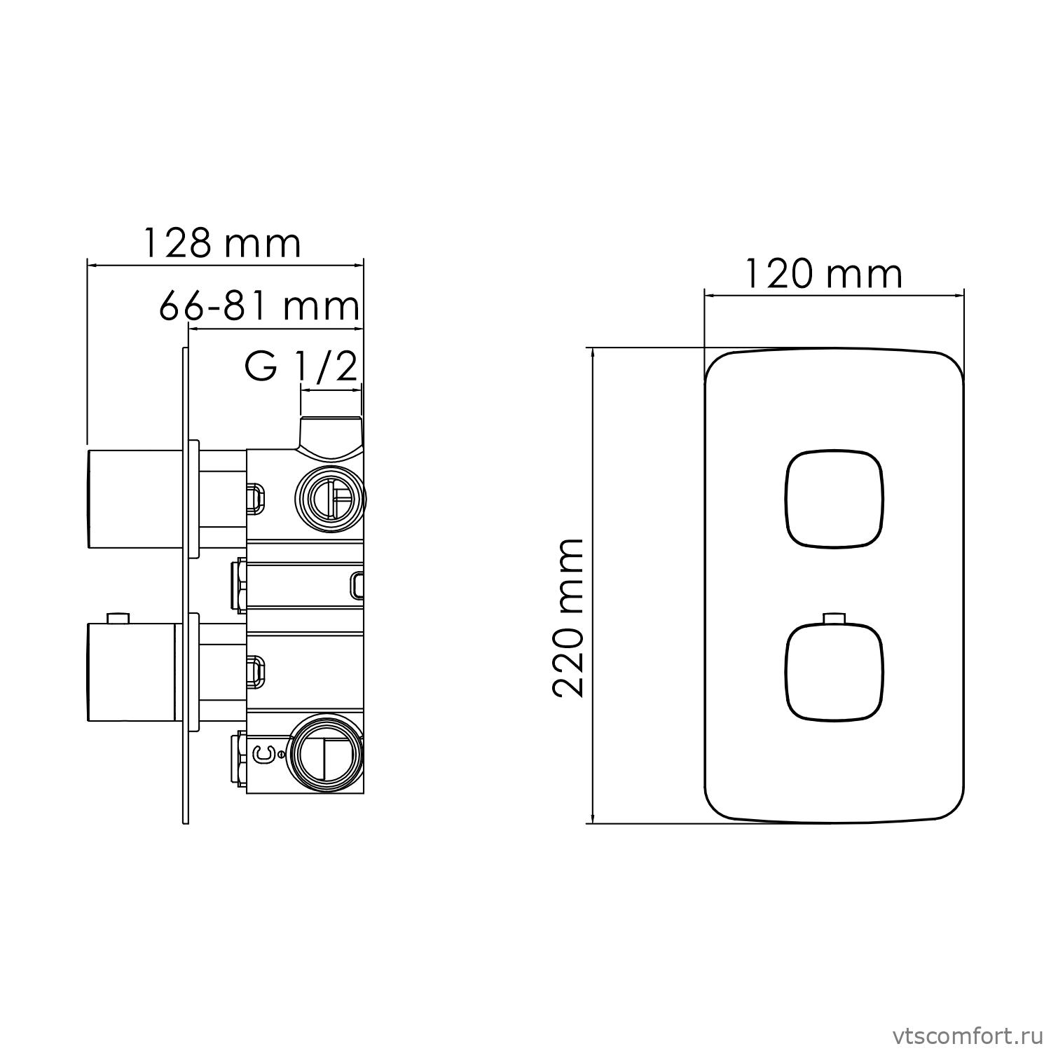 Фото WasserKraft Naab 8644 Thermo Смеситель для ванны и душа с термостатом Изображение WasserKraft Naab 8644 Thermo Смеситель для ванны и душа с термостатом