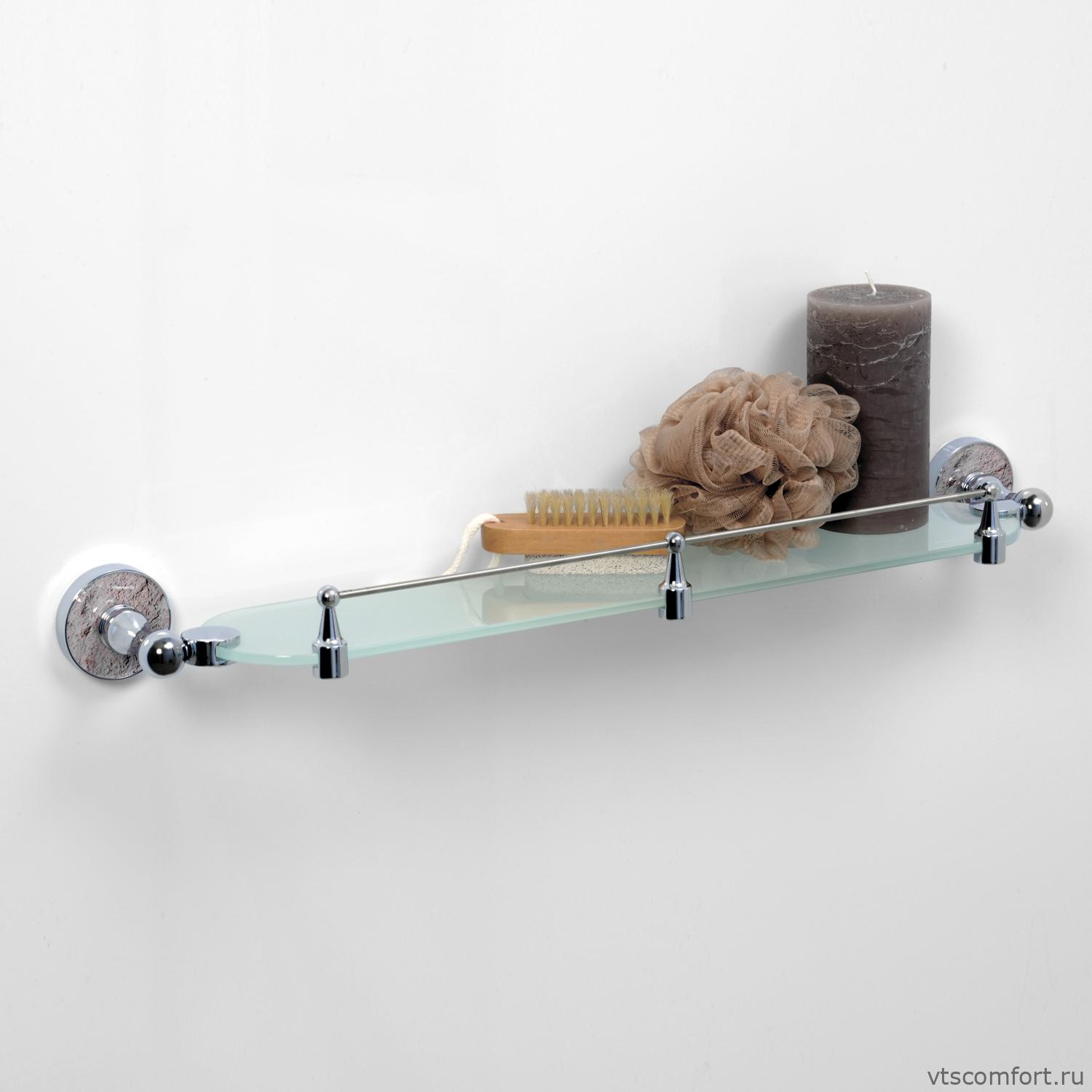 Фото WasserKraft Nau K-7744 Полка стеклянная с бортиком Изображение WasserKraft Nau K-7744 Полка стеклянная с бортиком