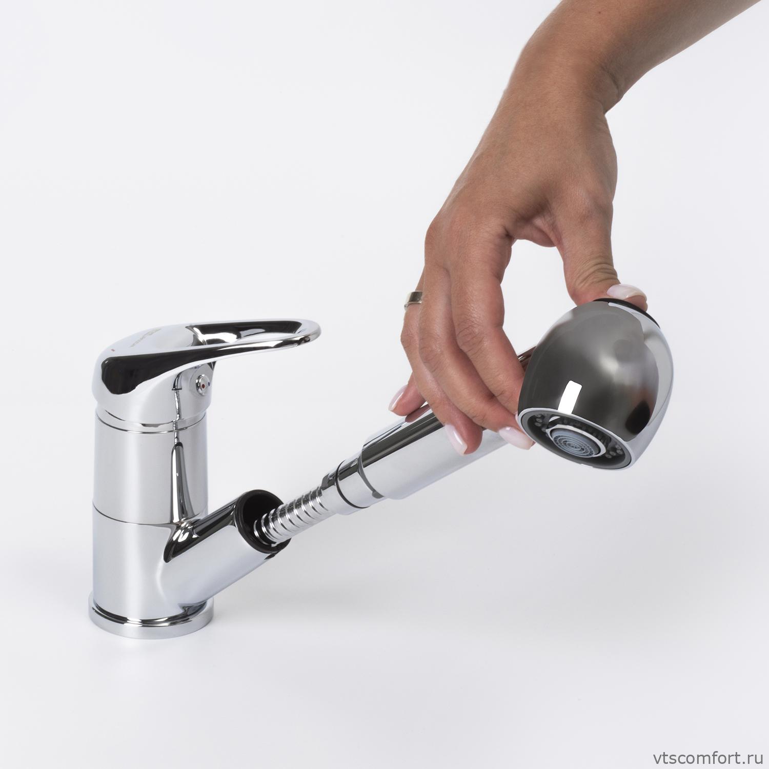 Фото WasserKraft Oder 6365 Смеситель для кухни с выдвижной лейкой Изображение WasserKraft Oder 6365 Смеситель для кухни с выдвижной лейкой