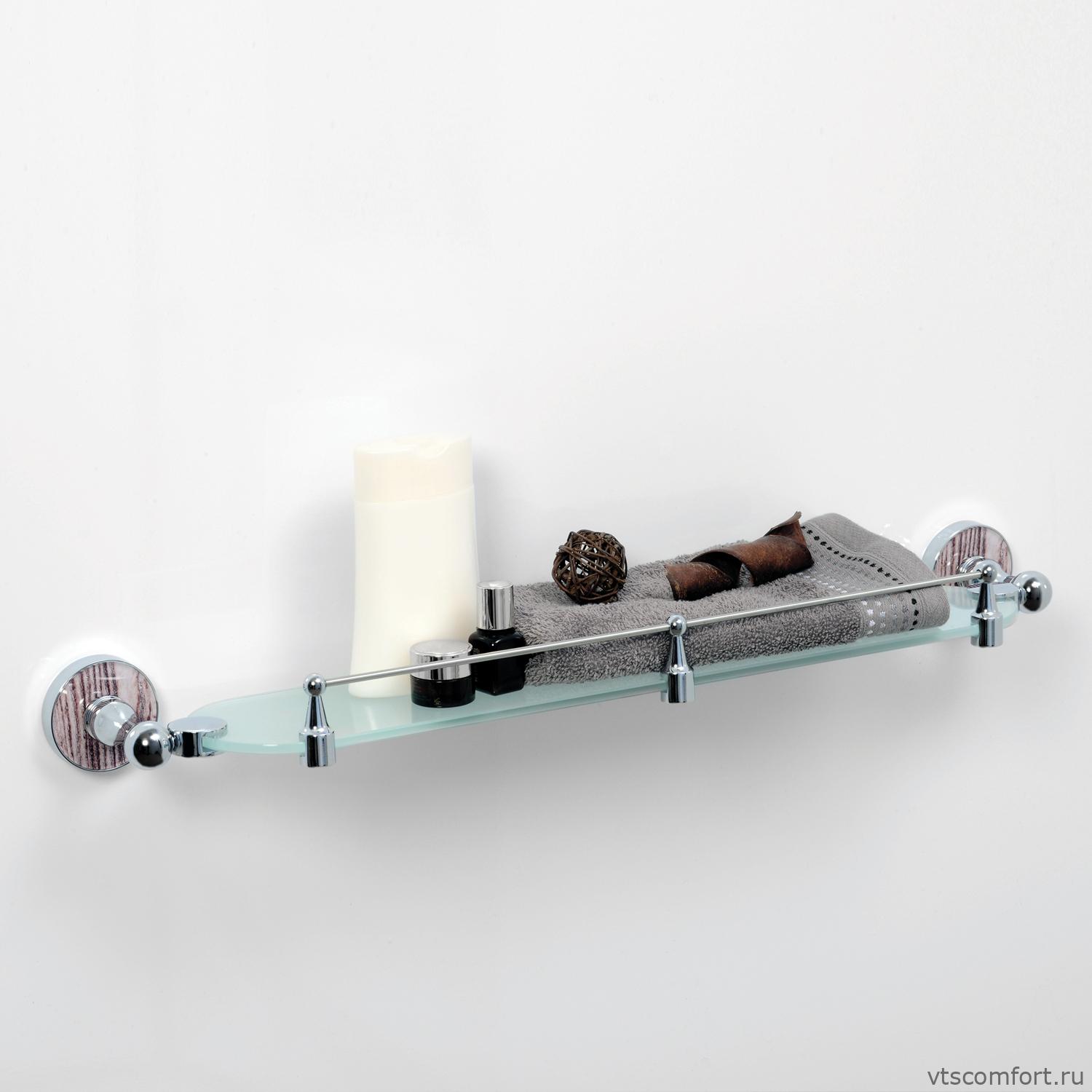 Фото WasserKraft Regen K-6944 Полка стеклянная с бортиком Изображение WasserKraft Regen K-6944 Полка стеклянная с бортиком