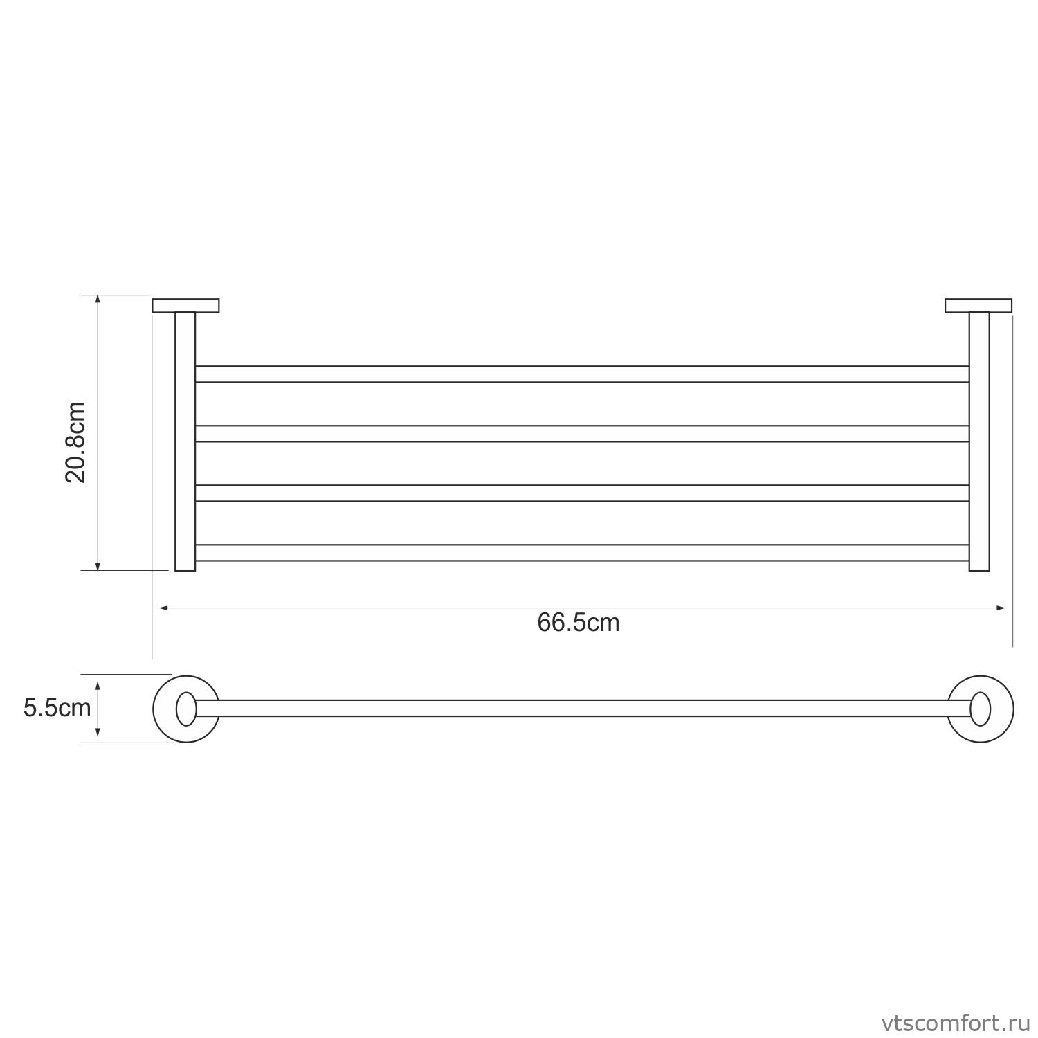 Фото WasserKraft Rhein K-6211 Полка для полотенец Изображение WasserKraft Rhein K-6211 Полка для полотенец