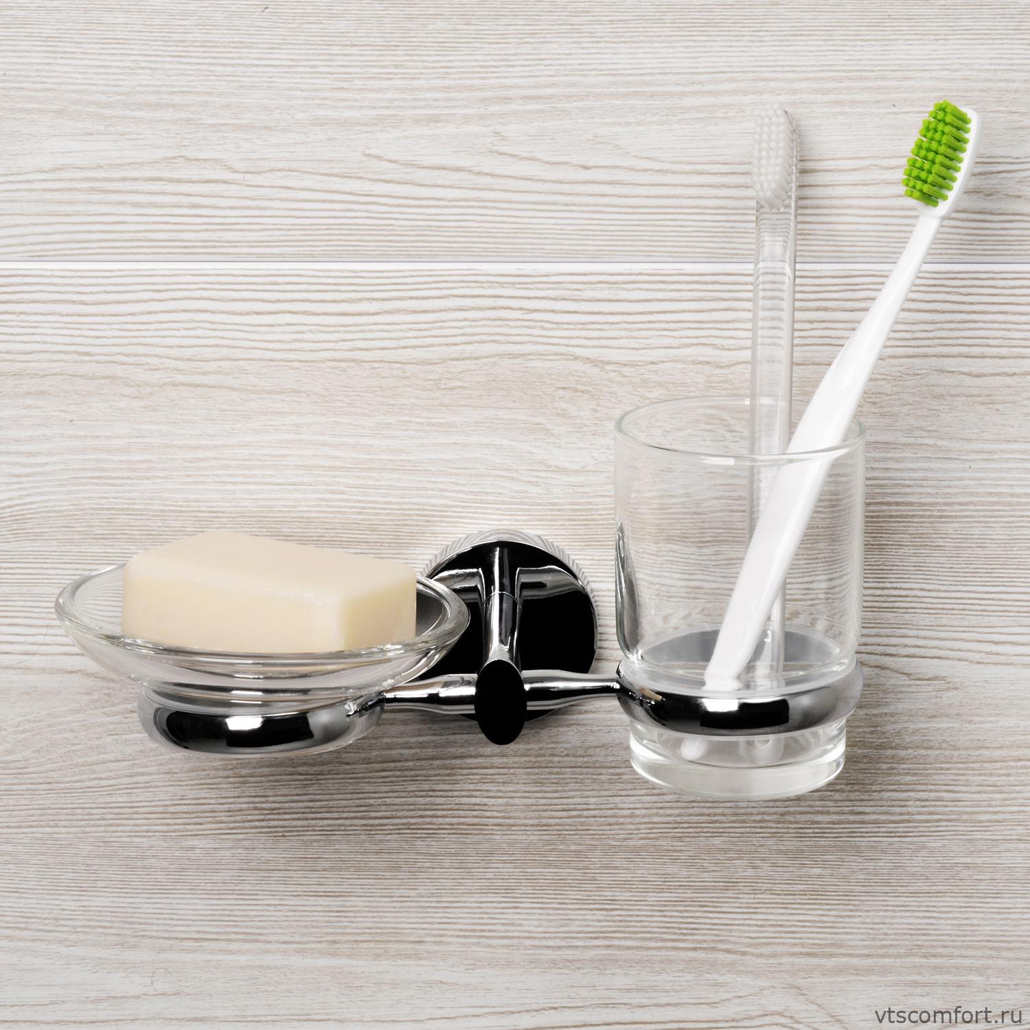 Фото WasserKraft Rhein K-6226 Держатель стакана и мыльницы Изображение WasserKraft Rhein K-6226 Держатель стакана и мыльницы