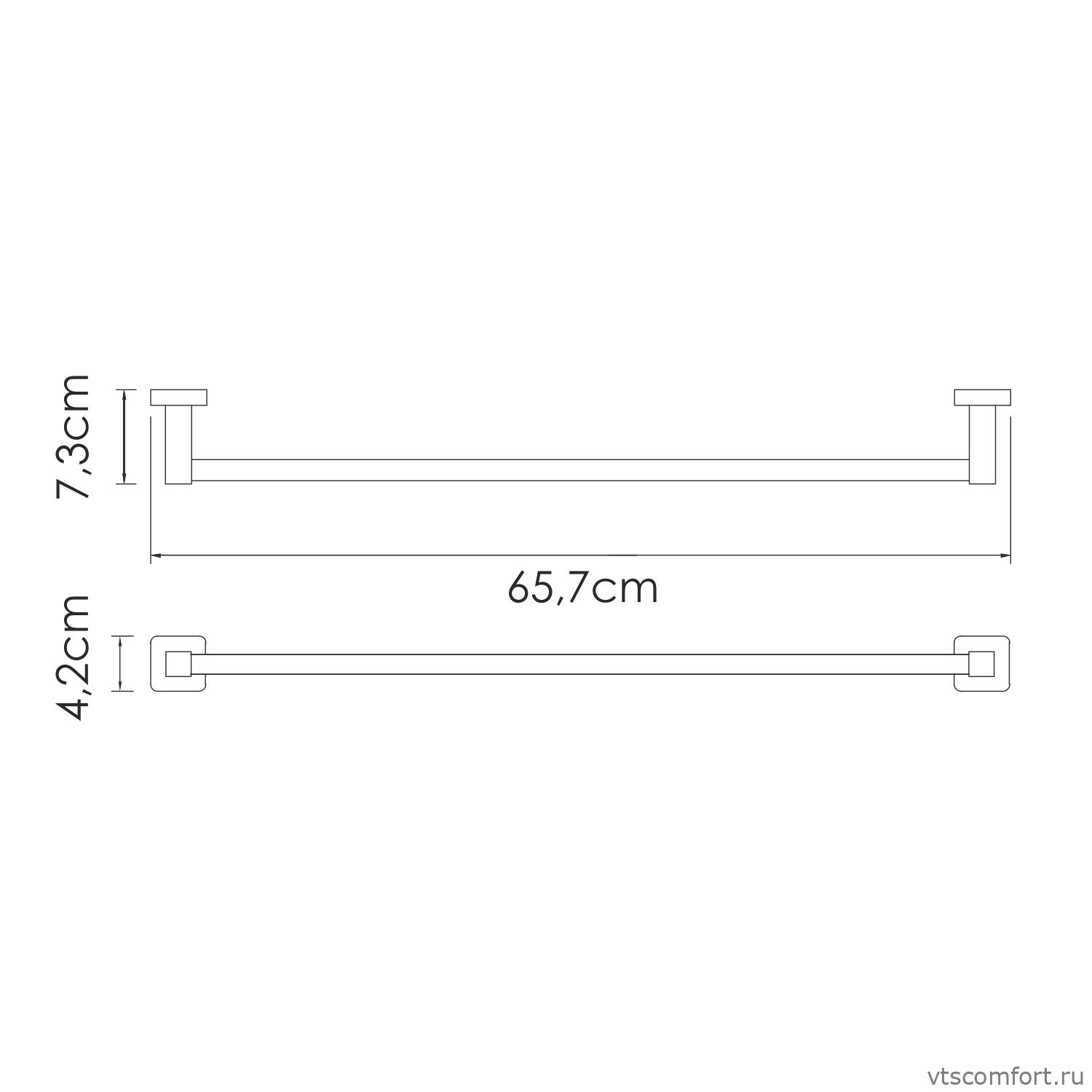 Фото WasserKraft Rhin K-8730 Держатель полотенец одинарный Изображение WasserKraft Rhin K-8730 Держатель полотенец одинарный