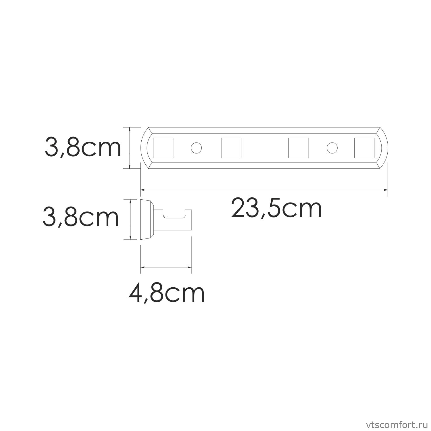Фото WasserKraft Rhin K-8774 Кронштейн настенный 4 крючка Изображение WasserKraft Rhin K-8774 Кронштейн настенный 4 крючка