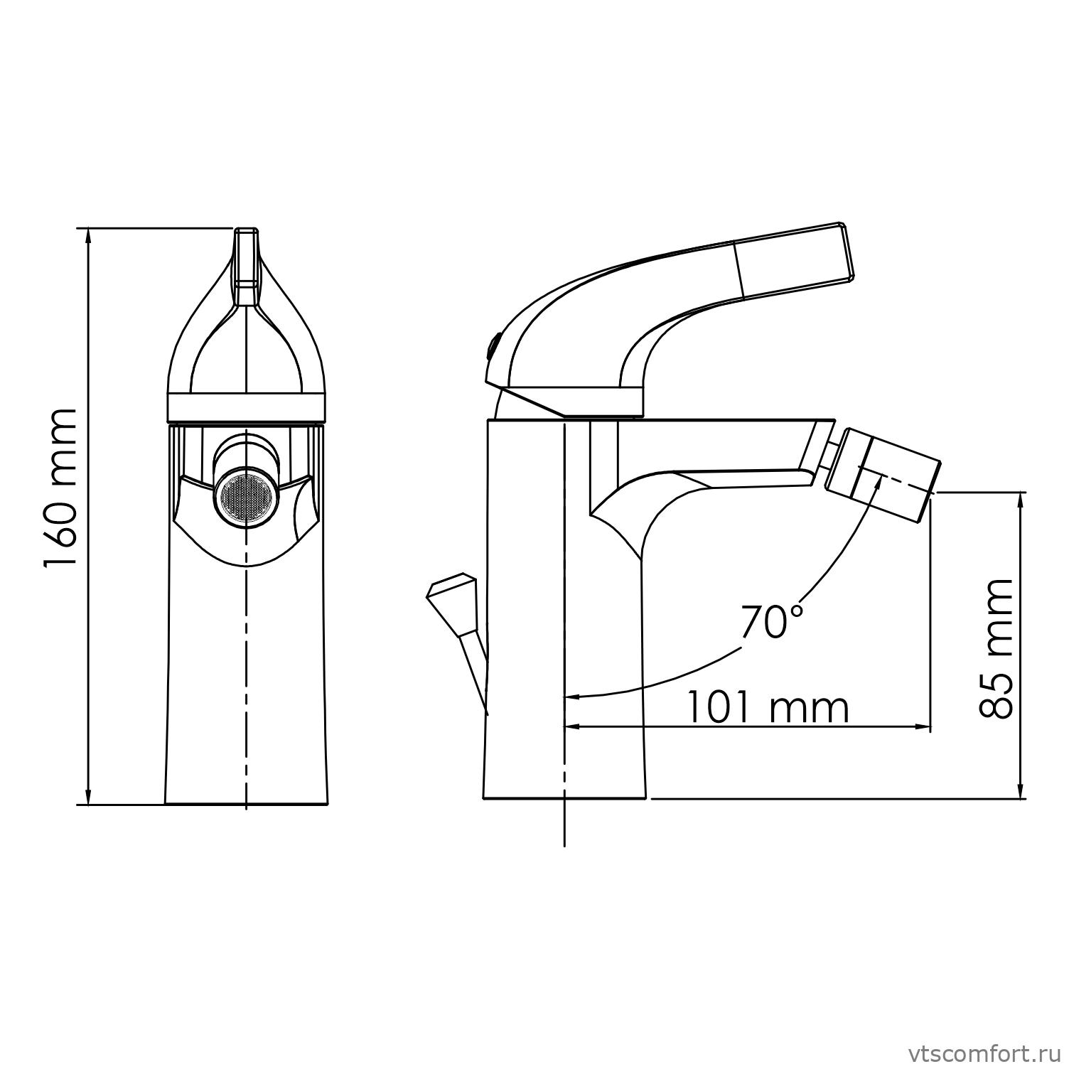 Фото WasserKraft Sauer 7106 Смеситель для биде Изображение WasserKraft Sauer 7106 Смеситель для биде