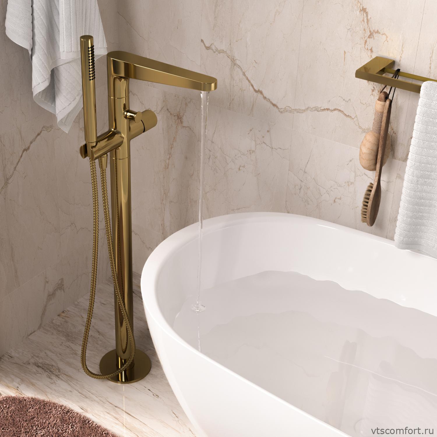 Фото WasserKraft Sauer 7121 Напольный смеситель для ванны Изображение WasserKraft Sauer 7121 Напольный смеситель для ванны