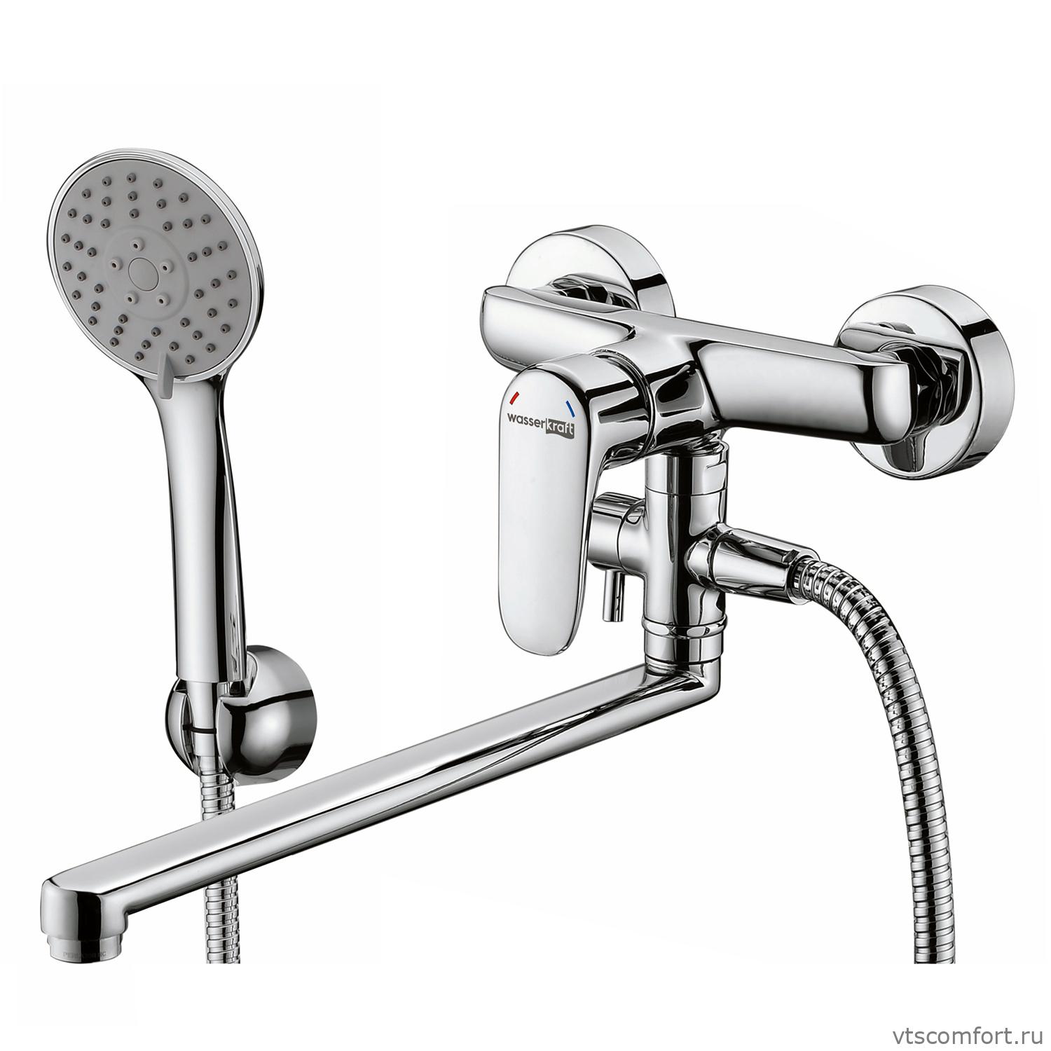 Фото WasserKraft Vils 5602L Смеситель для ванны с длинным изливом Изображение WasserKraft Vils 5602L Смеситель для ванны с длинным изливом