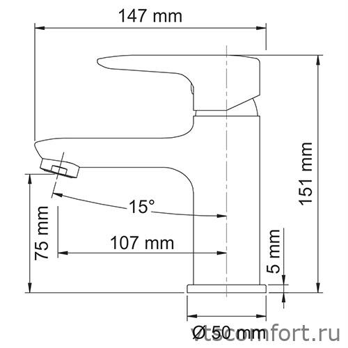 Фото WasserKraft Vils 5603 Смеситель для умывальника Изображение WasserKraft Vils 5603 Смеситель для умывальника