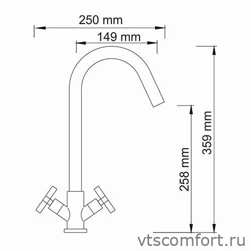 Фото WasserKraft Weser 7847 Смеситель для кухни Изображение WasserKraft Weser 7847 Смеситель для кухни