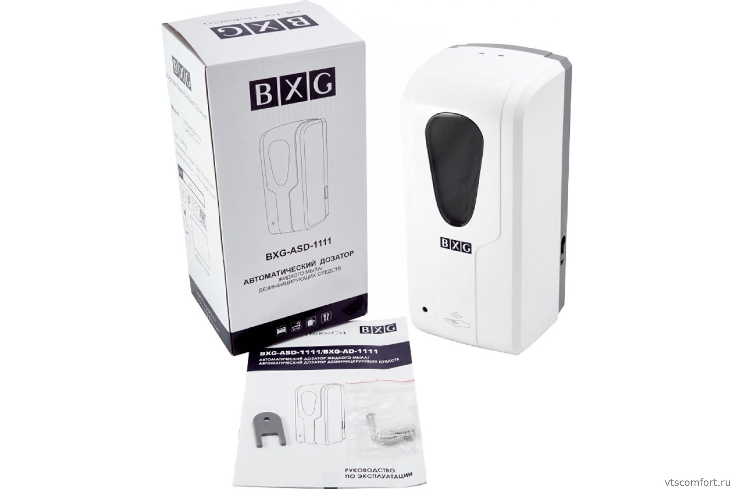 Фото Дозатор для антисептика BXG AD-1111 1000 мл белый пластик спрей Изображение Дозатор для антисептика BXG AD-1111 1000 мл белый пластик спрей
