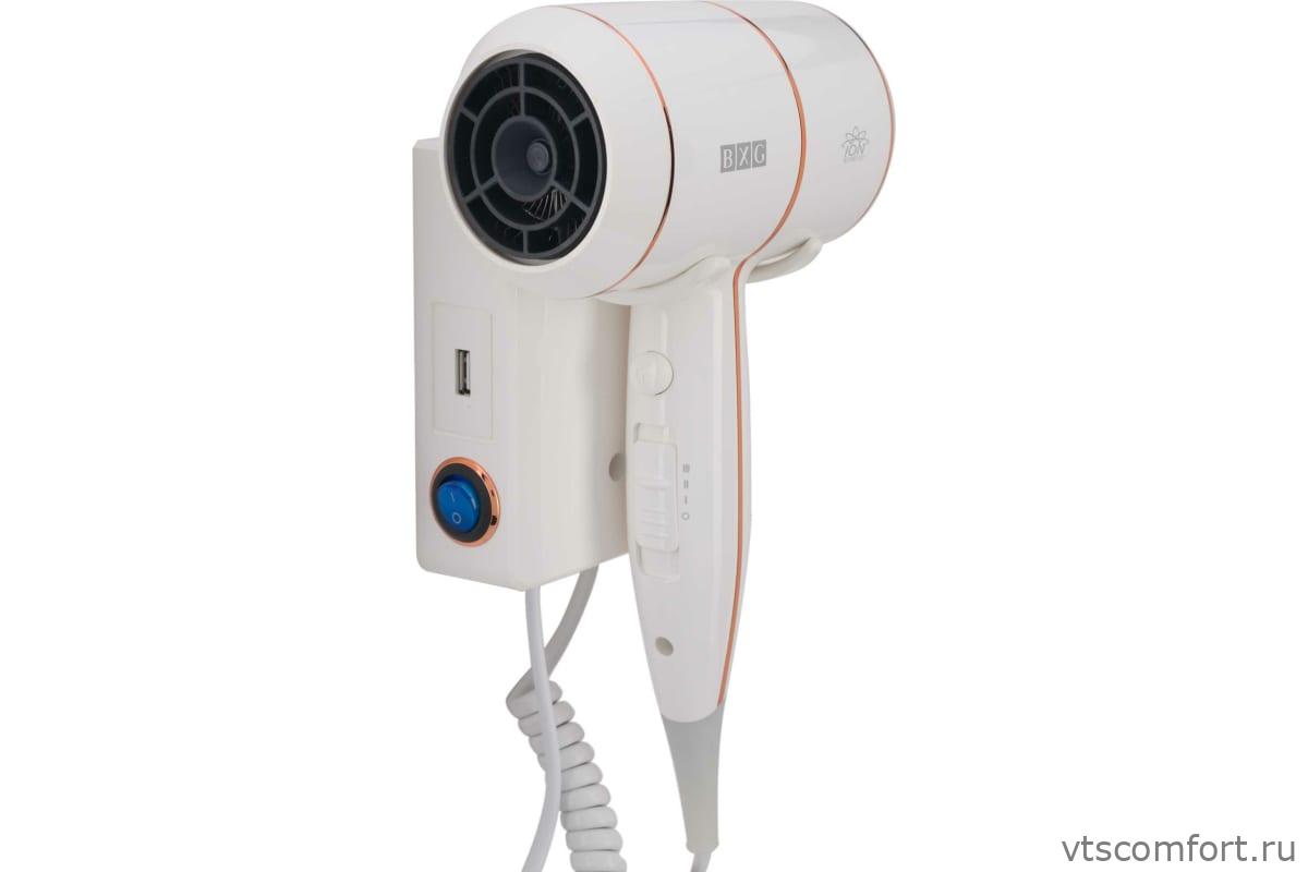 Фото BXG-1600H1 фен для волос 1800Вт белый настенный Изображение BXG-1600H1 фен для волос 1800Вт белый настенный