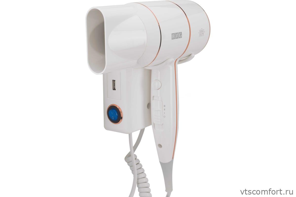 Фото BXG-1600H1 фен для волос 1800Вт белый настенный Изображение BXG-1600H1 фен для волос 1800Вт белый настенный