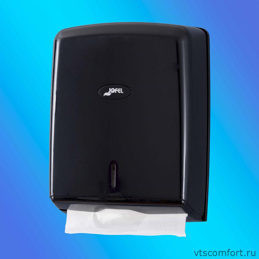 Фото Диспенсер для бумажных полотенец Jofel AH37600 черный пластик Изображение Диспенсер для бумажных полотенец Jofel AH37600 черный пластик