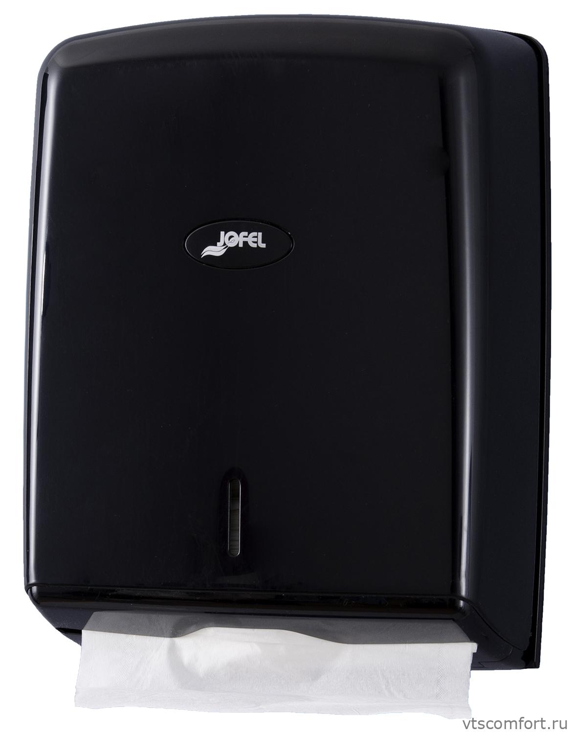 Фото Диспенсер для бумажных полотенец Jofel AH37600 черный пластик Изображение Диспенсер для бумажных полотенец Jofel AH37600 черный пластик
