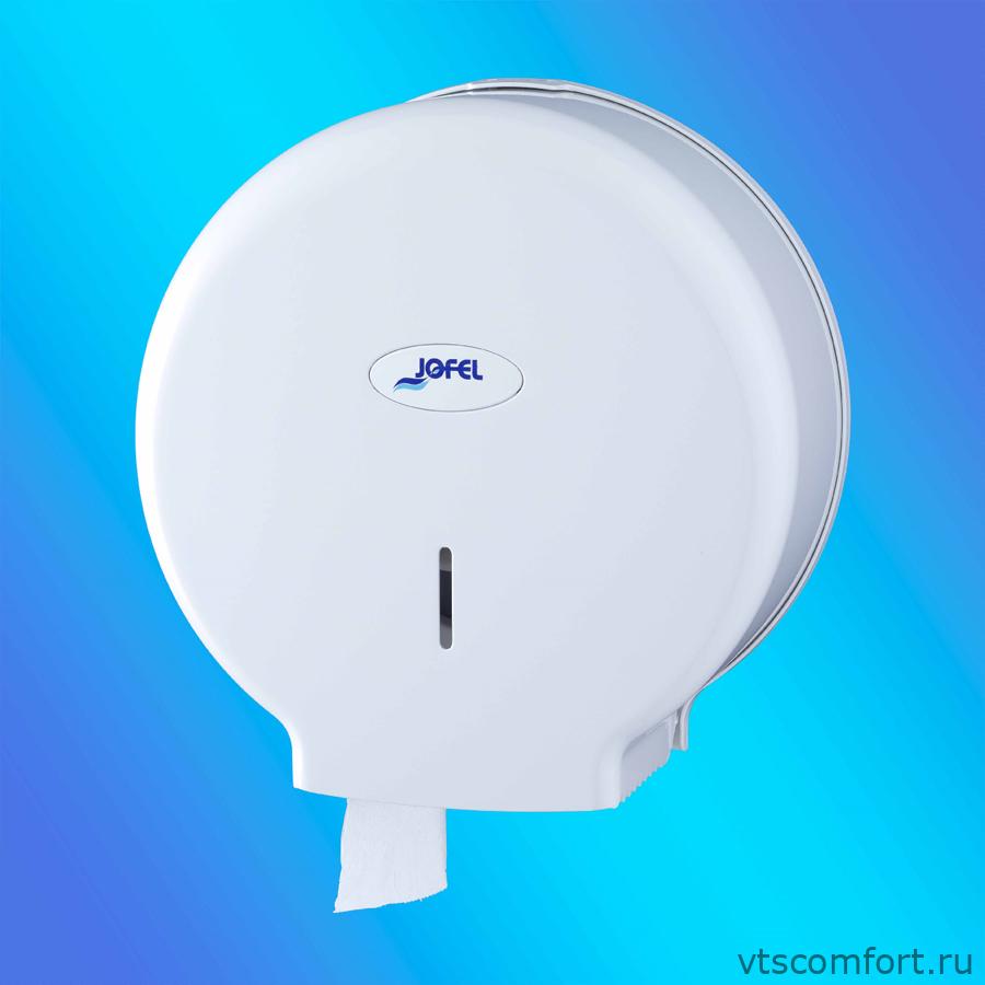 Фото Диспенсер туалетной бумаги Jofel AE57000 белый пластик Изображение Диспенсер туалетной бумаги Jofel AE57000 белый пластик