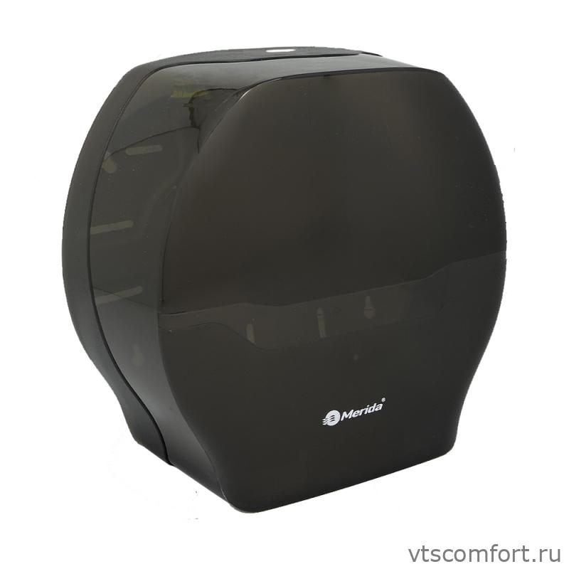 Фото Диспенсер туалетной бумаги Merida Harmony Black Maxi BHC101 Изображение Диспенсер туалетной бумаги Merida Harmony Black Maxi BHC101