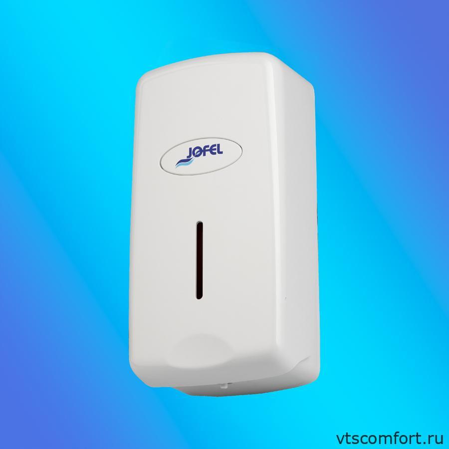 Фото Дозатор для жидкого мыла Jofel AC27050 1200 мл белый пластик Изображение Дозатор для жидкого мыла Jofel AC27050 1200 мл белый пластик