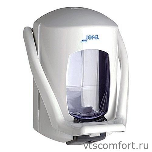 Фото Дозатор для жидкого мыла Jofel AC79500 900 мл локтевой белый Изображение Дозатор для жидкого мыла Jofel AC79500 900 мл локтевой белый