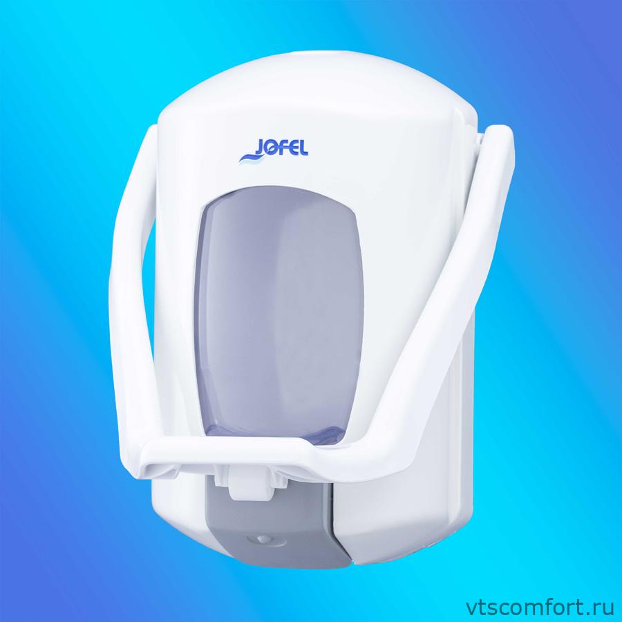 Фото Дозатор для жидкого мыла Jofel AC79500 900 мл локтевой белый Изображение Дозатор для жидкого мыла Jofel AC79500 900 мл локтевой белый