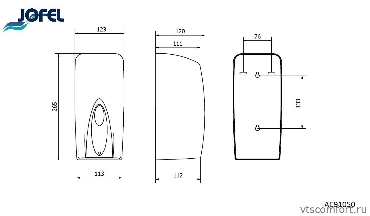 Фото Дозатор для жидкого мыла Jofel AC91050 1000 мл сенсорный Изображение Дозатор для жидкого мыла Jofel AC91050 1000 мл сенсорный