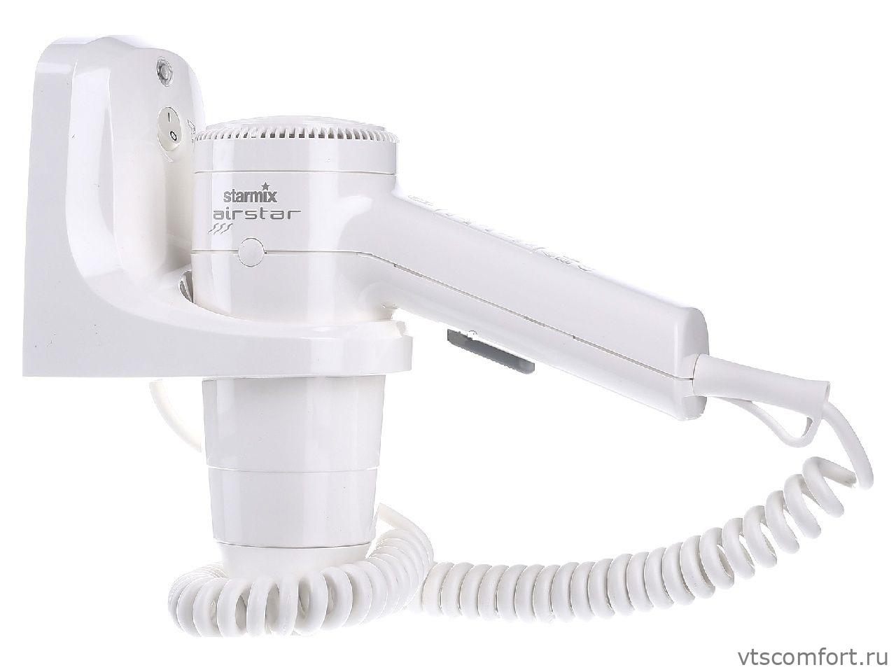Фото Фен для волос Starmix HFSW12 1200 Вт белый настенный Изображение Фен для волос Starmix HFSW12 1200 Вт белый настенный