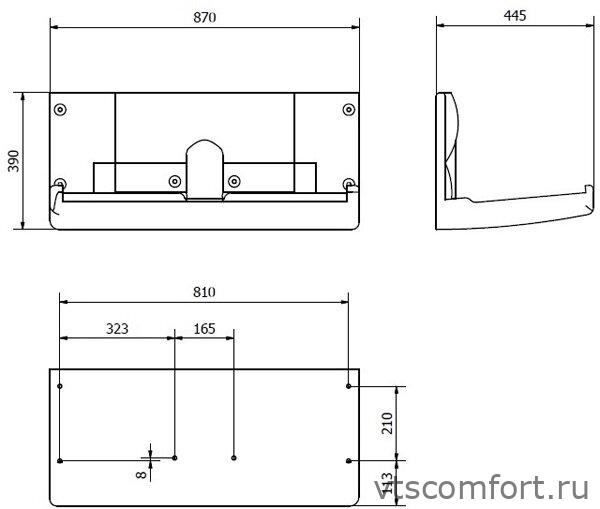 Фото Jofel AY10000 пеленальный стол настенный горизонтальный Изображение Jofel AY10000 пеленальный стол настенный горизонтальный