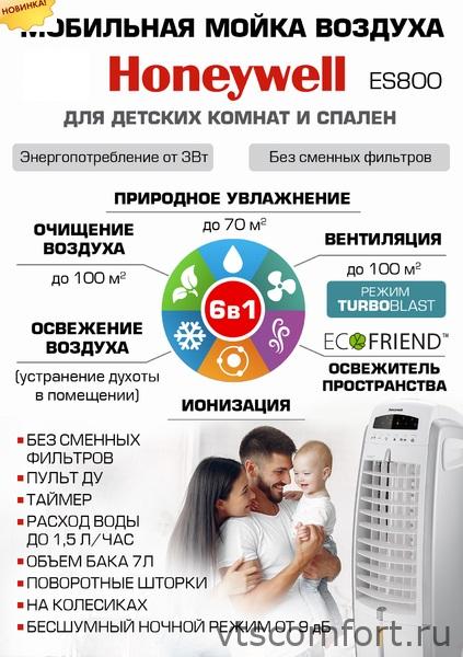 Фото Охладитель (увлажнитель) воздуха Honeywell ES800 Изображение Охладитель (увлажнитель) воздуха Honeywell ES800