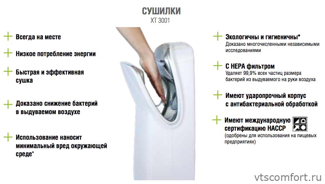 Фото Погружная скоростная сушилка для рук Starmix XT 3001 белая Изображение Погружная скоростная сушилка для рук Starmix XT 3001 белая