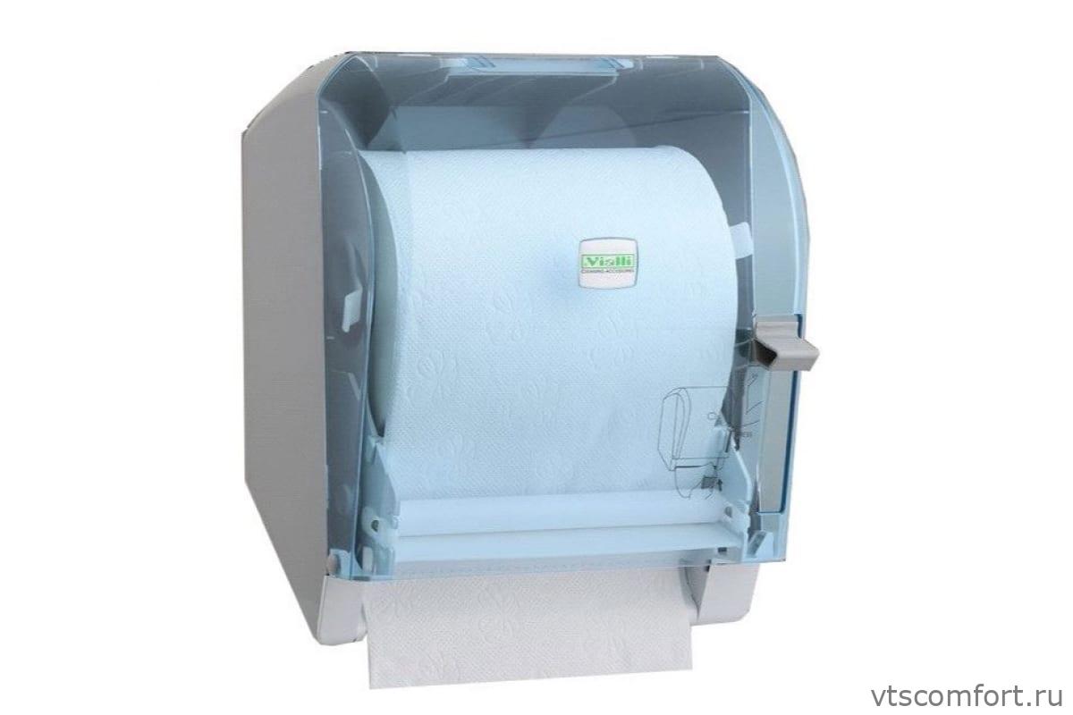 Фото Диспенсер рулонных полотенец с ручным обрезанием бумаги Vialli K8T прозрачный Изображение Диспенсер рулонных полотенец с ручным обрезанием бумаги Vialli K8T прозрачный