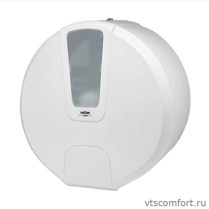 Фото Диспенсер туалетной бумаги HOR-21111411 белый пластик Изображение Диспенсер туалетной бумаги HOR-21111411 белый пластик