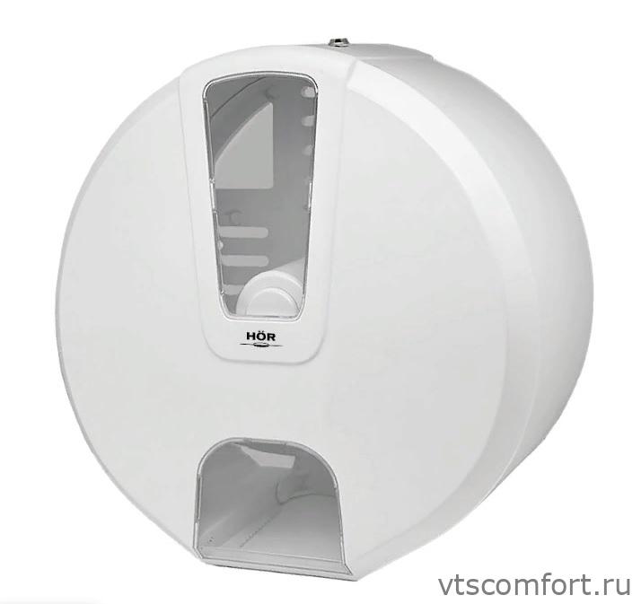Фото Диспенсер туалетной бумаги HOR-21111614 белый пластик Изображение Диспенсер туалетной бумаги HOR-21111614 белый пластик