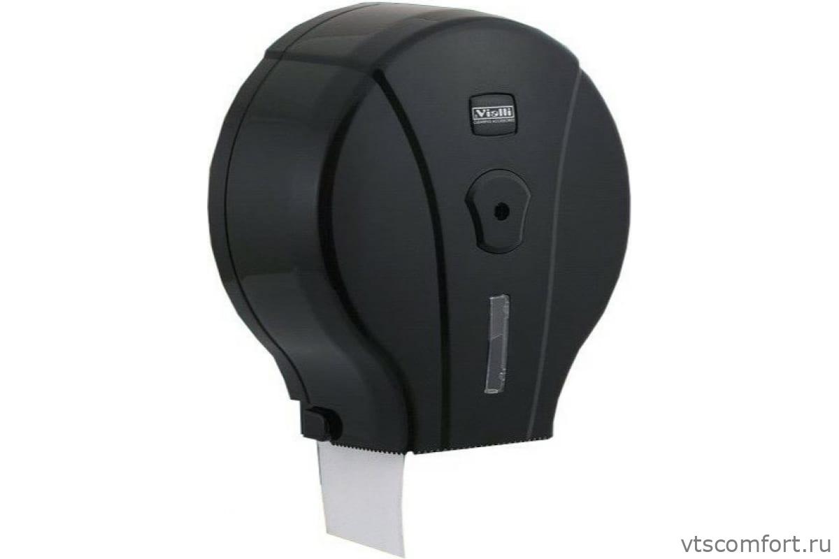 Фото Диспенсер туалетной бумаги Vialli MJ1B мини черный пластик Изображение Диспенсер туалетной бумаги Vialli MJ1B мини черный пластик