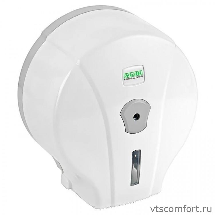 Фото Диспенсер туалетной бумаги Vialli MJ2 белый пластик Изображение Диспенсер туалетной бумаги Vialli MJ2 белый пластик