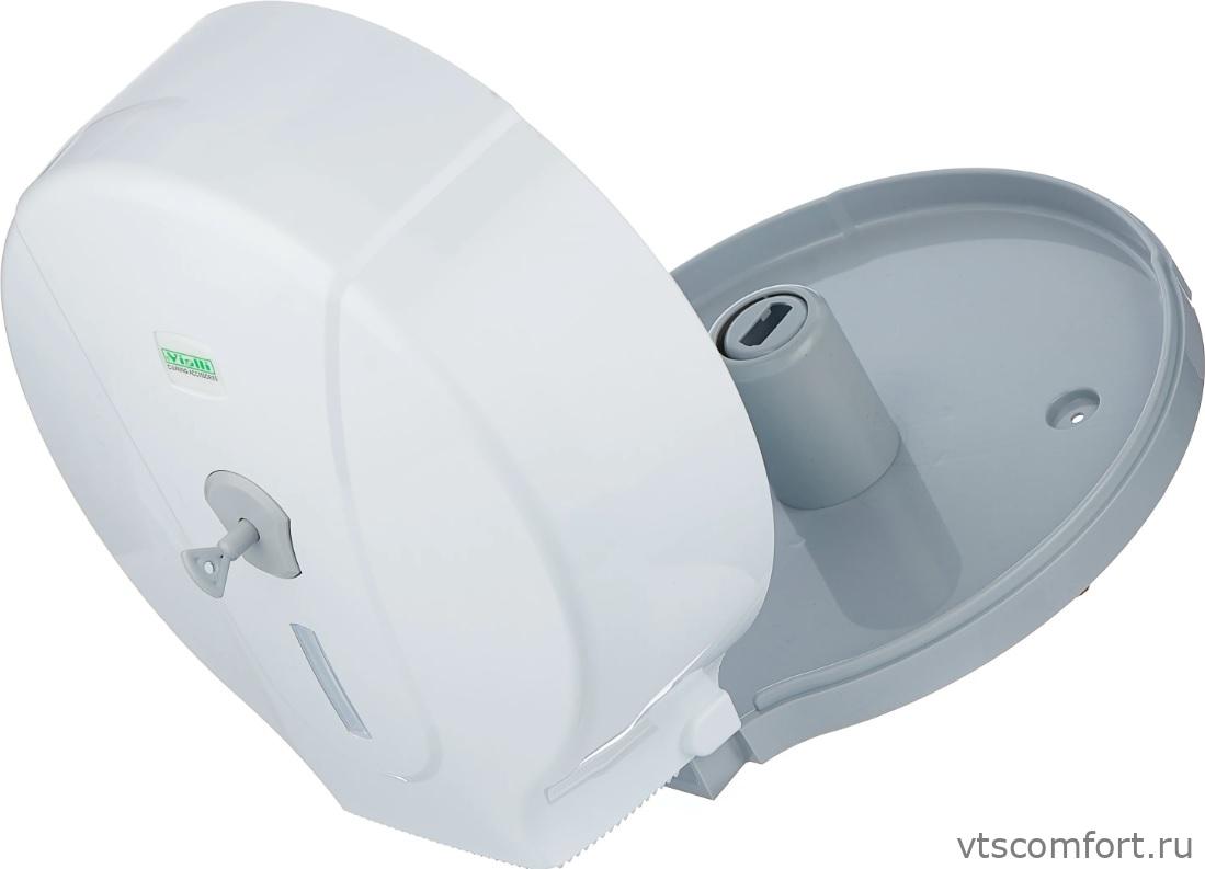 Фото Диспенсер туалетной бумаги Vialli MJ2 белый пластик Изображение Диспенсер туалетной бумаги Vialli MJ2 белый пластик