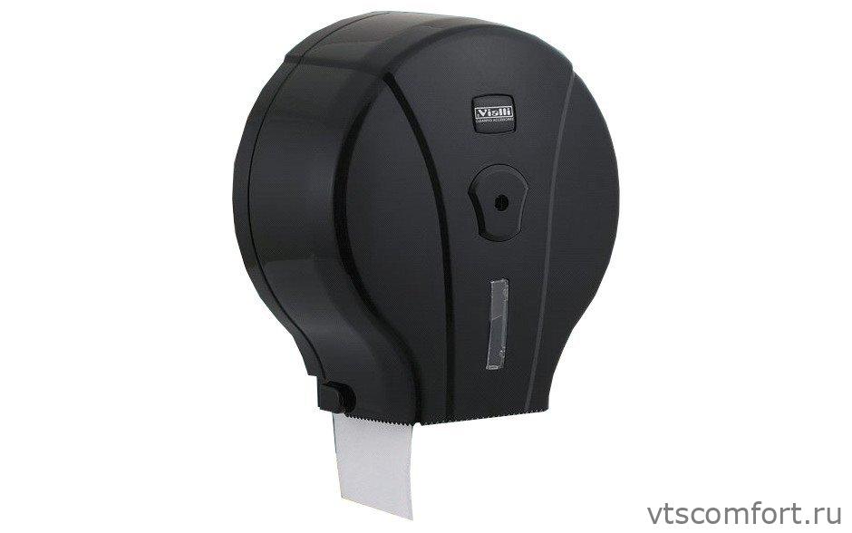 Фото Диспенсер туалетной бумаги Vialli MJ2B черный пластик Изображение Диспенсер туалетной бумаги Vialli MJ2B черный пластик